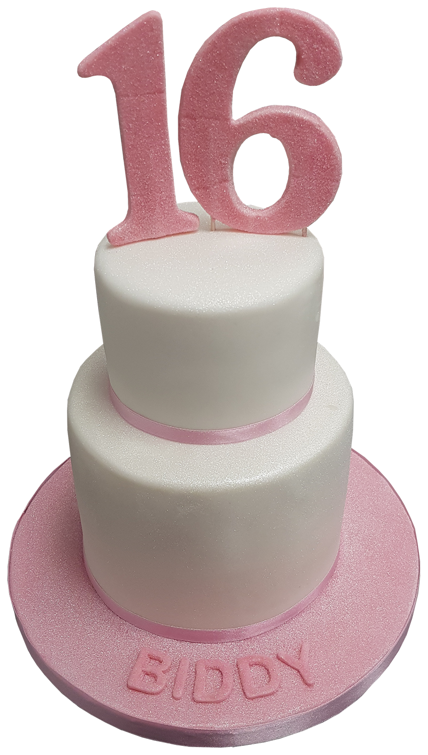 16th Pink Shimmer Cake