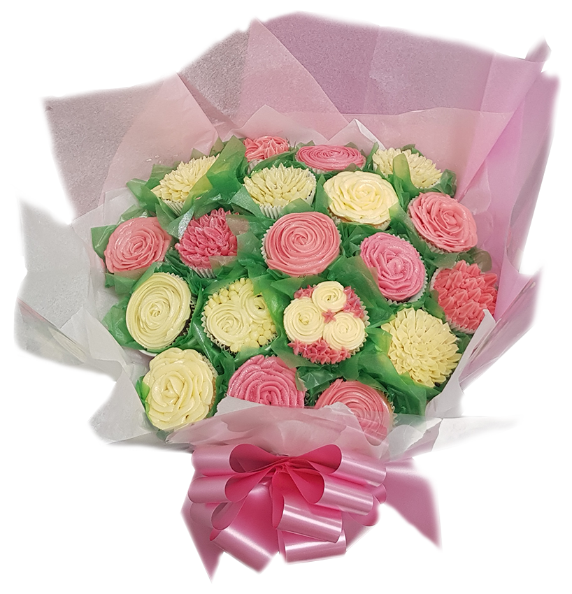 19 Piece Cupcake Bouquet (Pink)