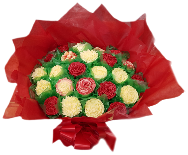 24 Piece Cupcake Bouquet (Red)