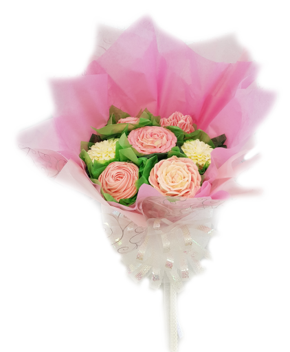 7 Piece Cupcake Bouquet (Pink)