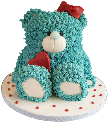 Blue Teddy Bear Cake