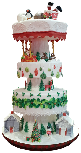 Christmas Carousel Cake