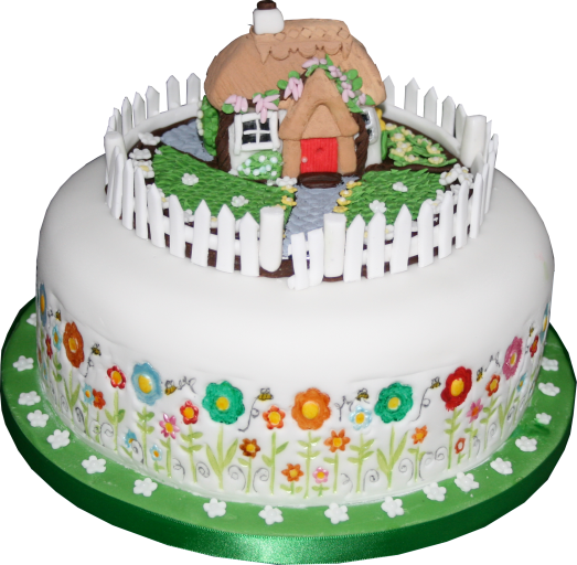 Cottage Birthday Cake