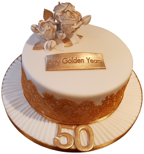 Gilded Rose Birthday Cake