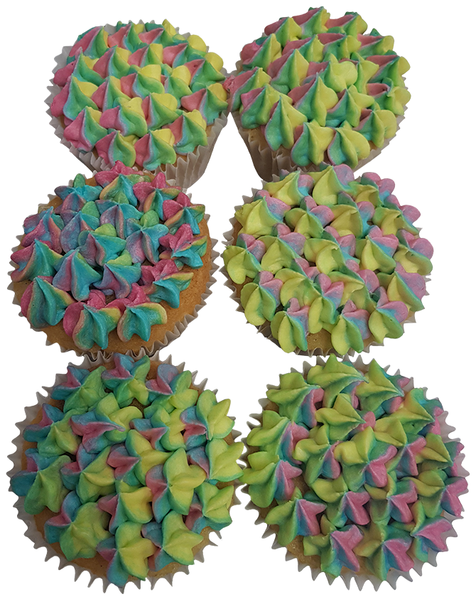 Multicoloured Cupcakes