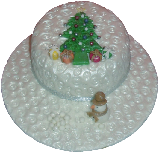 Small Christmas Tree Cake